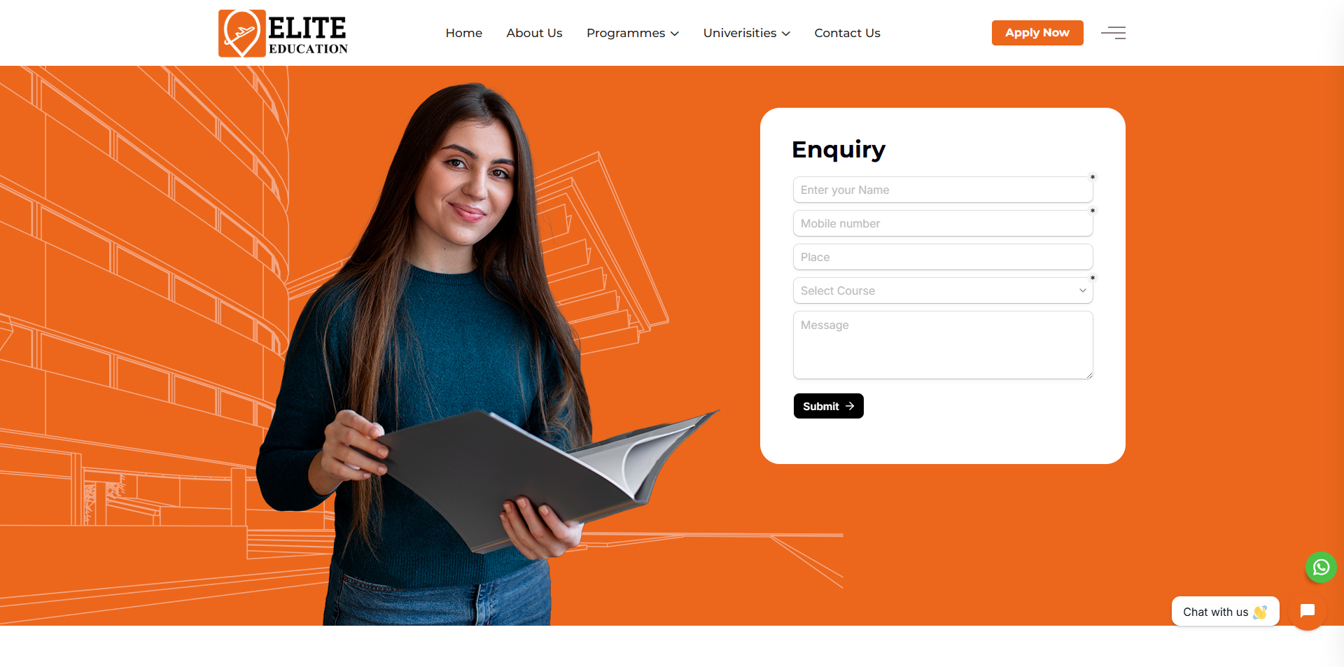 Elite Education desktop preview