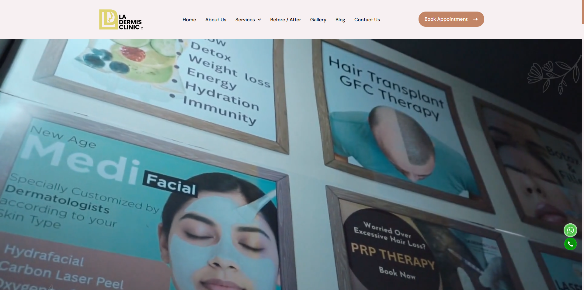 La Dermis Clinic desktop preview